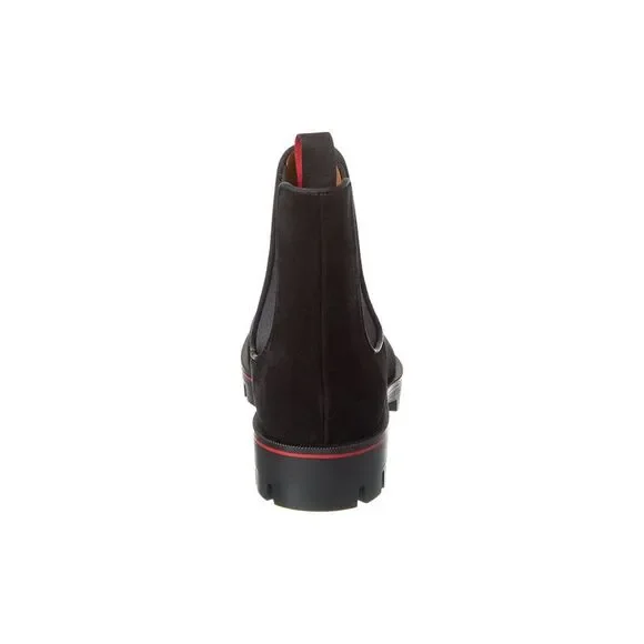 Christian Louboutin Alpinosol Suede Boot, Black - Picture 3 of 5